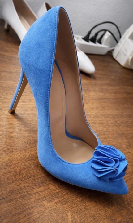 Pantofi Lariss Piele Intoarsa Bleu