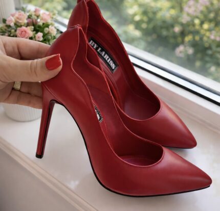 Pantofi Lariss Piele Naturala Rosu