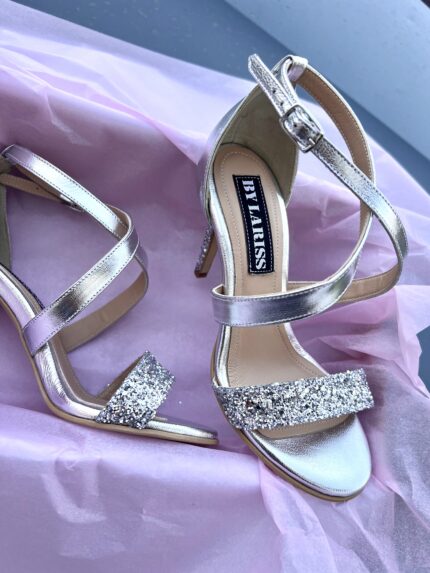 Sandale Lariss Piele Naturala Argintiu