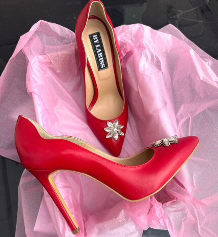 Pantofi Lariss Piele Naturala Rosu