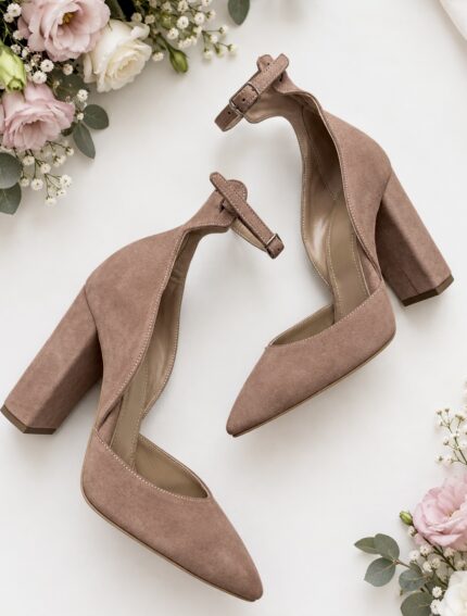 Pantofi Lariss Piele Intoarsa Nude